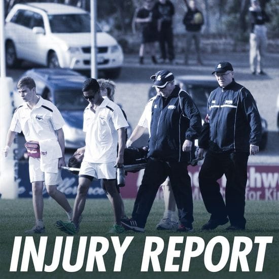 Injury Report - Round 17A